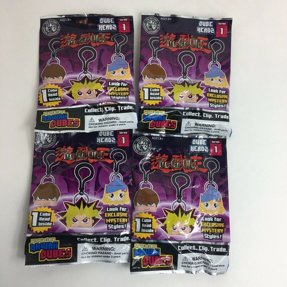 Yu-Gi-Oh Cube Heads Clip On Keyring Blind Bag Wish Factory Kawaii  YuGiOh New - Picture 11 of 12